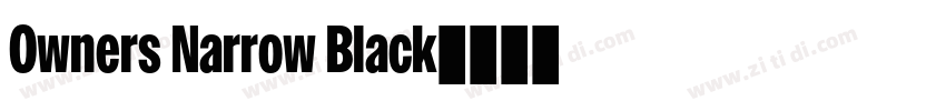 Owners Narrow Black字体转换